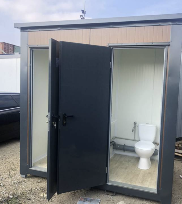 Contentor sanitário duplo – 2 sanitas ou sanita + urinol