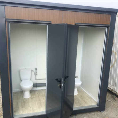 Contentor sanitário duplo – 2 sanitas ou sanita + urinol