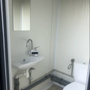Contentor sanitário duplo – 2 sanitas ou sanita + urinol