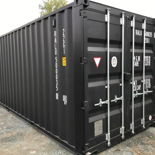 e651f76f-fa15-423c-a0ff-2bd43f4779af Contentor High Cube 20 pés preto – 1ª viagem