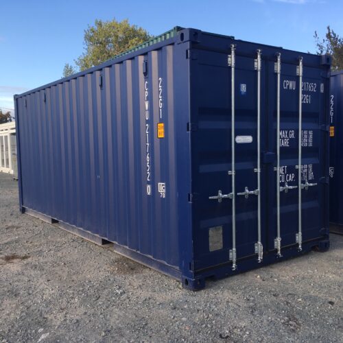 e8ace708-1423-4248-b691-b336507409e3 Contentor High Cube 20 pés azul – 1ª viagem